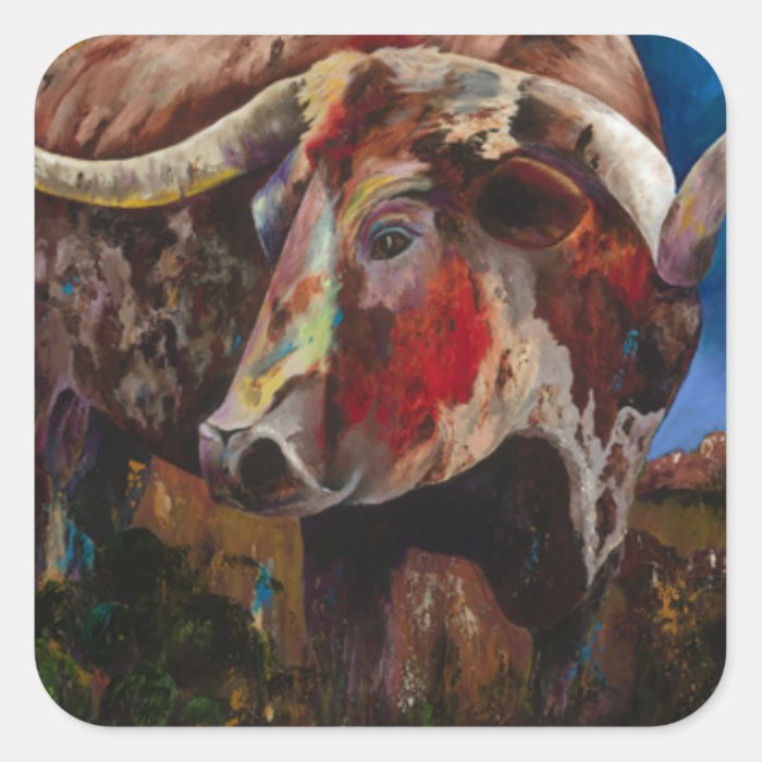 Longhorn Bull Business Stickers