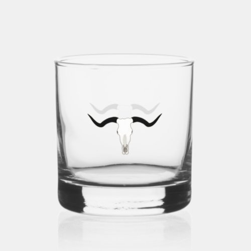 Longhorn Bull Skull _ Horns Whiskey Glass