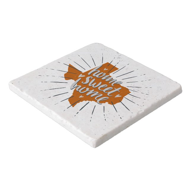 Longhorn Burnt Orange Home Sweet Home - Texas Trivet (Corner)