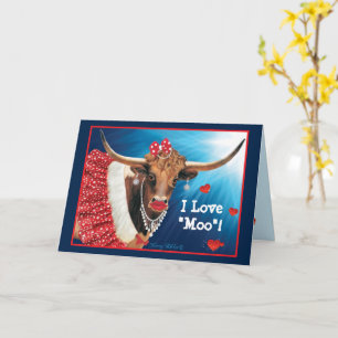 Longhorn Cow Mother's Day Greeting Card