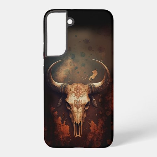 Longhorn Cow Skull Rustic Samsung Galaxy S22 Case