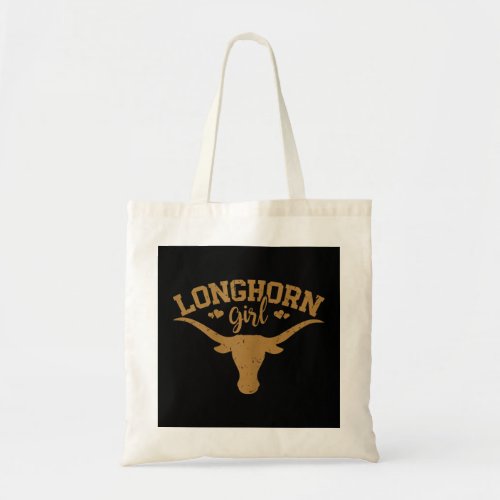 Longhorn Cute Texas Pride Longhorn Girl  Tote Bag