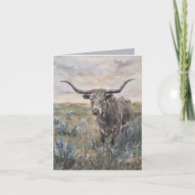 "Longhorn" hand painted