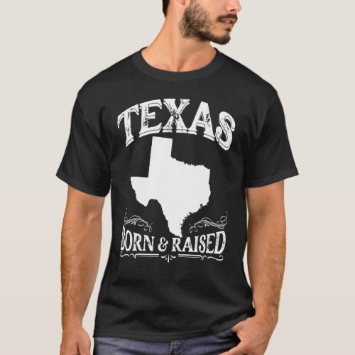 Longhorn Home State Texas Pride Texas Born  Raise T_Shirt