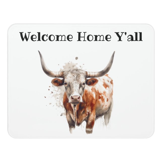 Longhorn Legacy, custom   Door Sign (Contemporary Front)