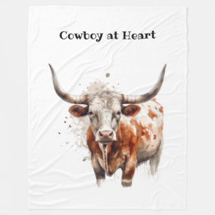 Longhorn Legacy, custom Fleece Blanket