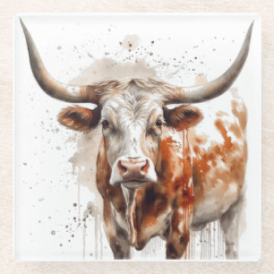 Longhorn Legacy Glass Coaster