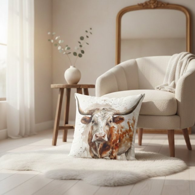 Longhorn Legacy Throw Pillow (Creator Uploaded)