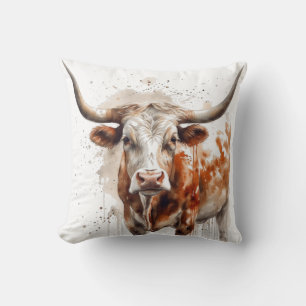 Longhorn Legacy Throw Pillow