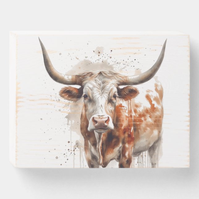 Longhorn Legacy Wooden Box Sign (Front Horizontal)
