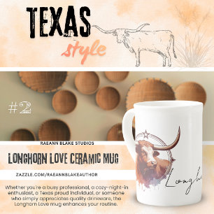 Longhorn Love #2 Bone China Ceramic Mug