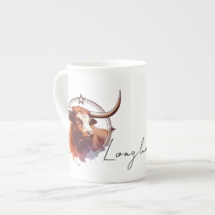 Longhorn Love Bone China Specialty Mug