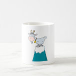 Longhorn Mountain Goat Coffee Mug<br><div class="desc">A cartoon style longhorn mountain goat on a mountain. This design looks really effective on these Mug</div>