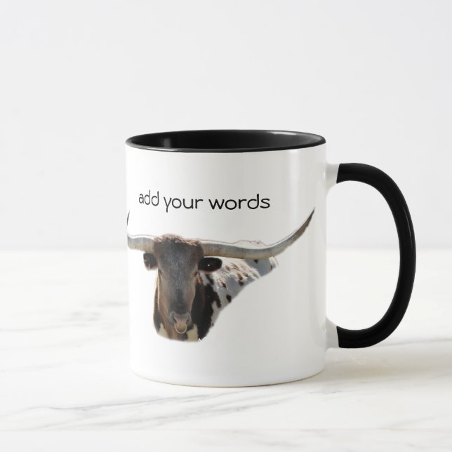 Longhorn Mug-customize Mug (Right)