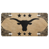 Longhorn Steer Silhouette License Plate | Zazzle