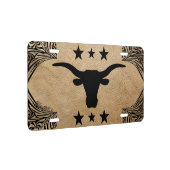 Longhorn Steer Silhouette License Plate | Zazzle