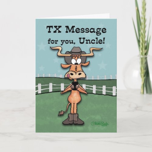 Longhorn TX Message Card