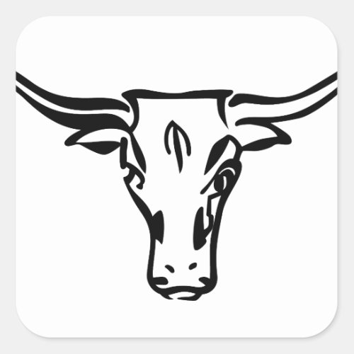 Longhorns Square Sticker