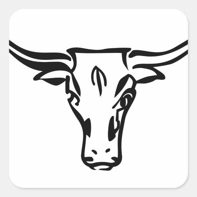 Longhorns Square Sticker (Front)