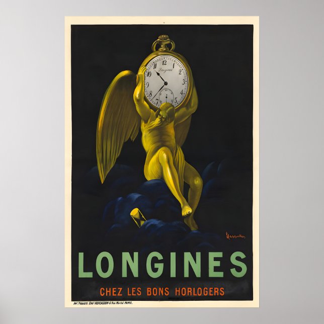 Longines Watch Poster - Cappiello Poster (Front)