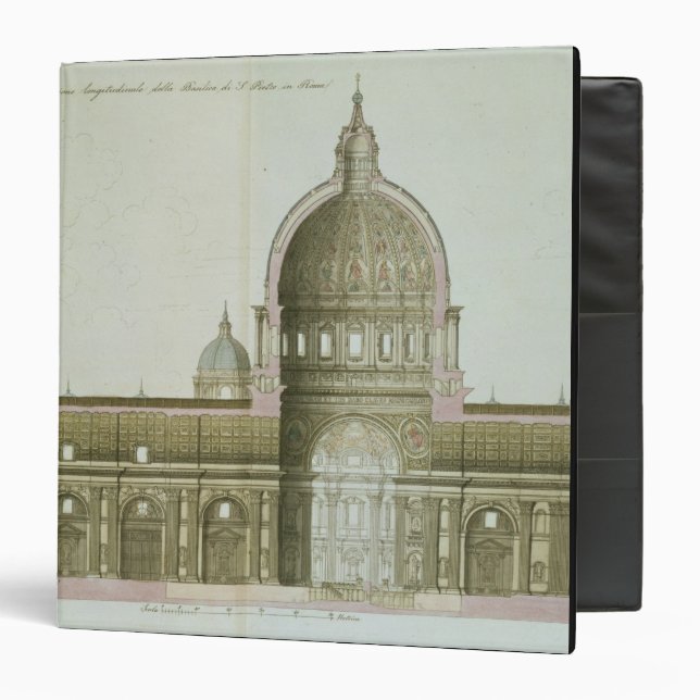 Longitudinal Cross-Section of St. Peter's in Rome, 3 Ring Binder (Front/Inside)