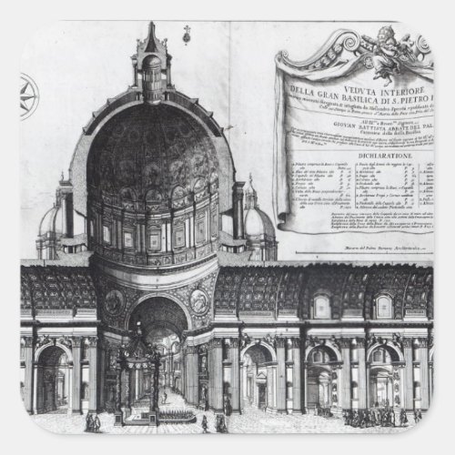 Longitudinal cross_section of St Peters Square Sticker