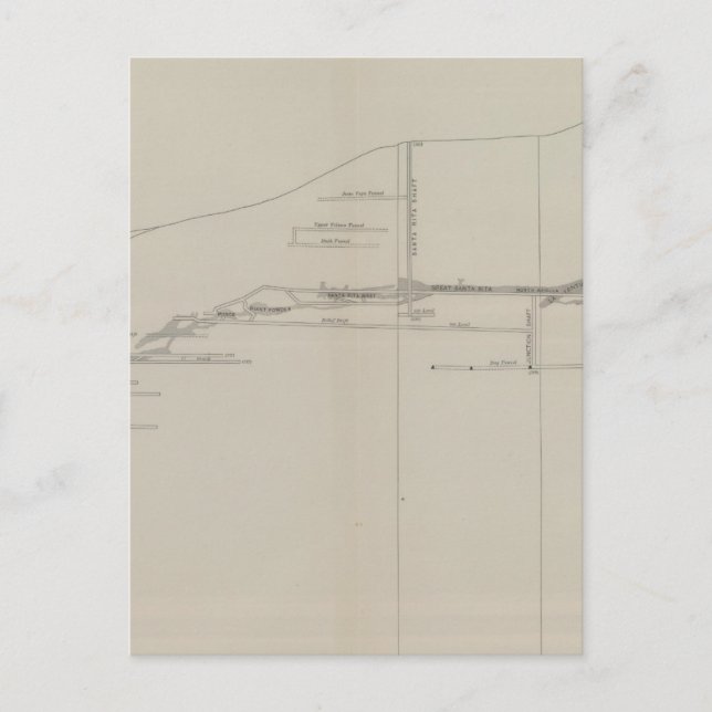 Longitudinal Section of the South Ore Channel Postcard (Front)