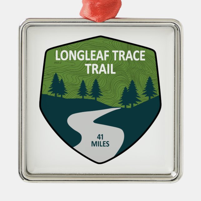 Longleaf Trace Trail Metal Ornament (Front)
