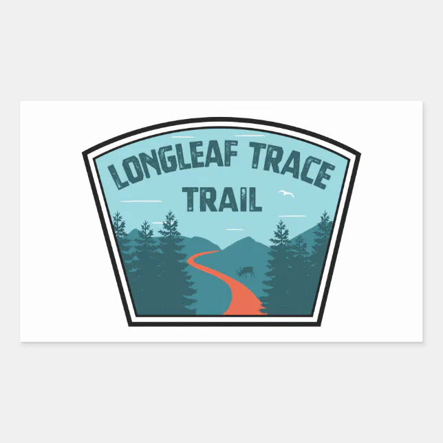 Longleaf Trace Trail Rectangular Sticker Zazzle