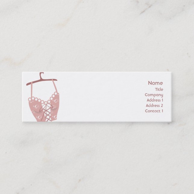 Longlive Bra - Skinny Mini Business Card (Front)