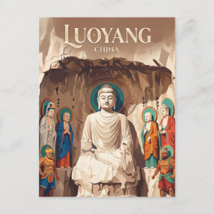 Longmen Grottoes Fengxian Cave Interior China Postcard