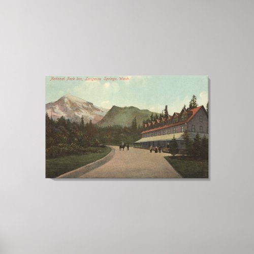 Longmire Springs WA _ View of National Park Inn Canvas Print