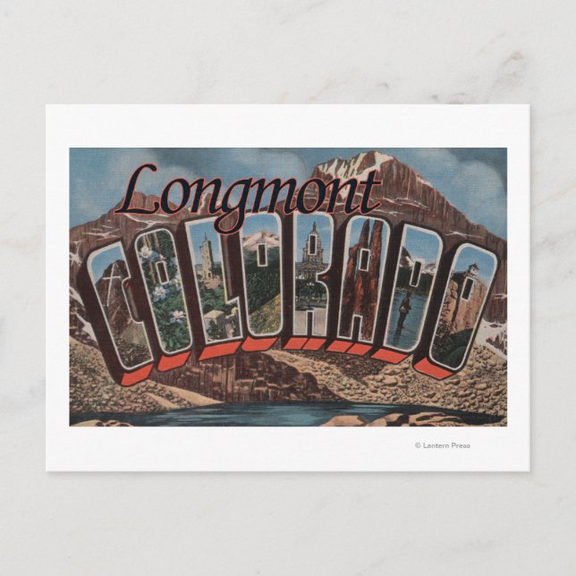 Longmont, Colorado - Large Letter Scenes Postcard (Front)