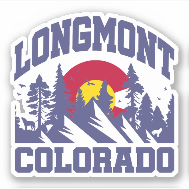 Longmont,Colorado Sticker (Front)