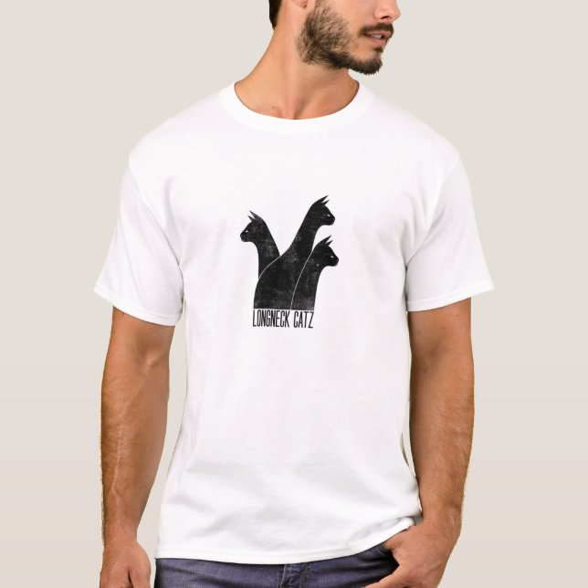 LongNeck Catz art deco T T-Shirt (Front)