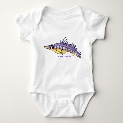 LongNose Hawkfish Cute Cartoon Fish Infant Baby Bodysuit