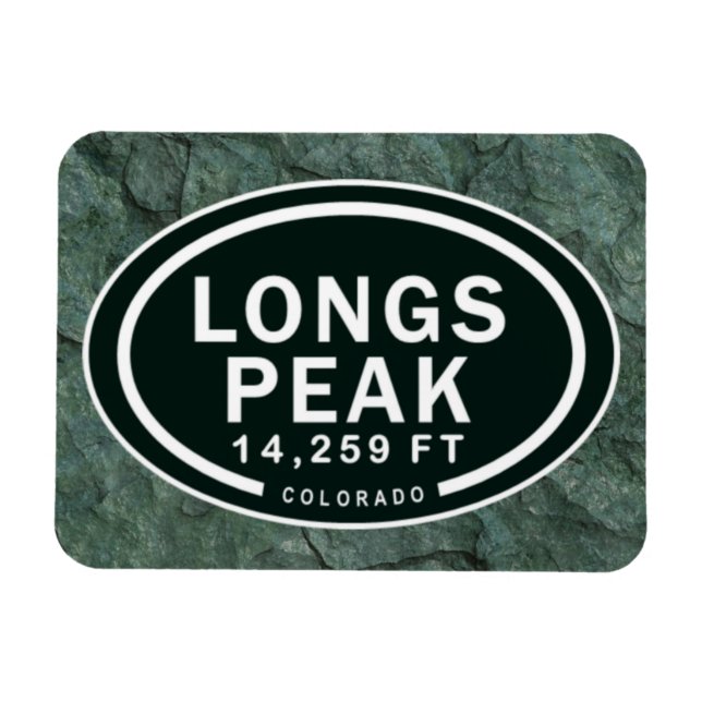 Longs Peak 14,259 FT Colorado Rocky Mountains Magnet (Horizontal)