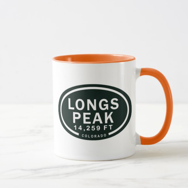 Longs Peak 14,259 FT Colorado Rocky Mountains Mug (Right)
