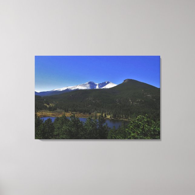 Long's Peak and Estes Cone Canvas Print (Front)