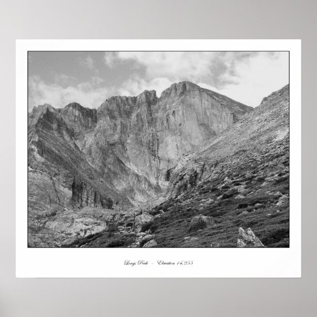 Longs Peak Beautiful Rugged Rocky Mountain Poster (Front)