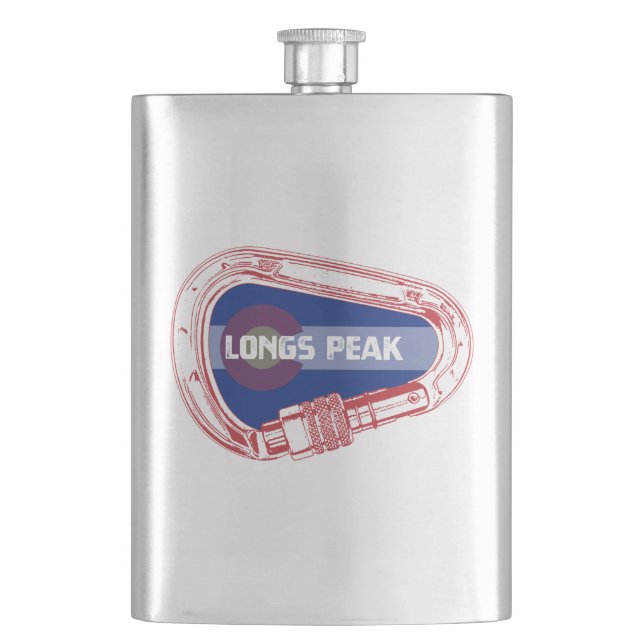 Longs Peak Climbing Carabiner Flask (Front)