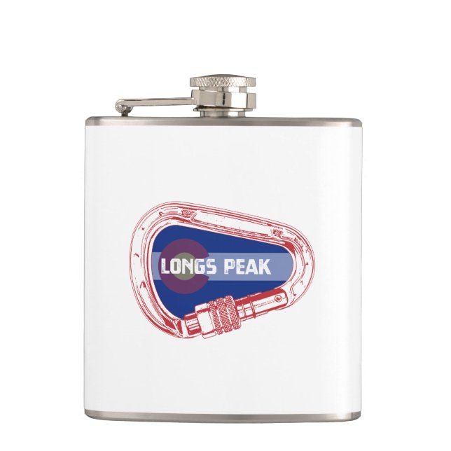 Longs Peak Climbing Carabiner Flask (Front)