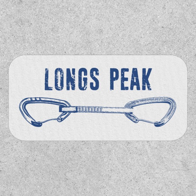 Longs Peak Colorado Climbing Quickdraw Patch (Front)
