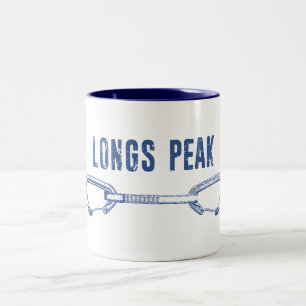 Longs Peak Colorado Climbing Quickdraw Two-Tone Coffee Mug