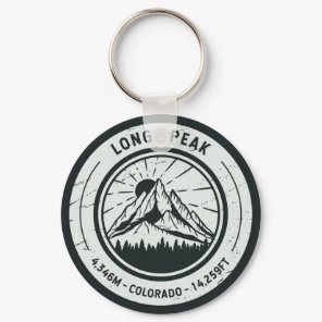 Longs Peak Colorado Hiking Skiing Travel  Keychain