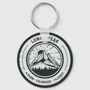 Longs Peak Colorado Hiking Skiing Travel  Keychain