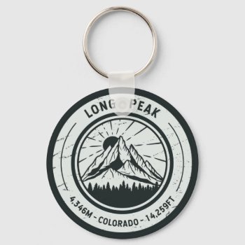 Longs Peak Colorado Hiking Skiing Travel  Keychain by Kris_and_Friends at Zazzle