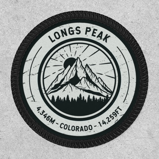 Longs Peak Colorado Hiking Skiing Travel Patch (Front)