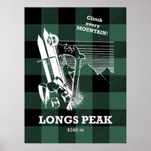 Longs Peak Colorado Rockies Mountaineering Poster