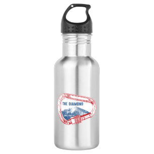 Longs Peak Diamond Rock Climbing Carabiner Stainless Steel Water Bottle